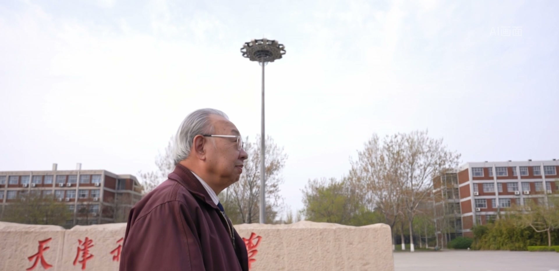 校园中的先生身影